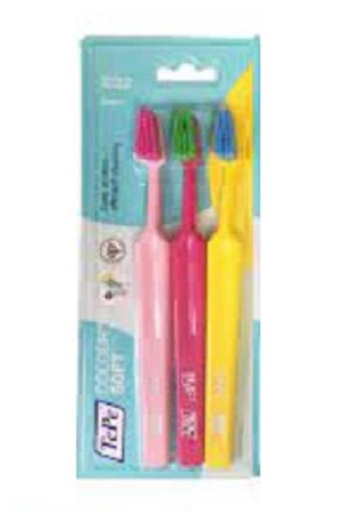 TePe Günlük Diş Fırçası Select Colour Soft 3 Lü  Fuşya Sarı Pembe