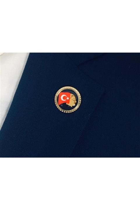 Gazi Ticaret Türk Bayraklı Ata Yaka Rozeti