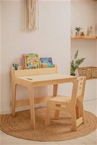 AlbinaWood Montessori Ahşap Masa Ve Sandalye Seti