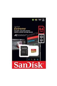 SanDisk Extreme 64gb 160mb s Microsdxc Hafıza Kart