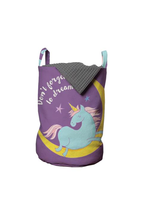 Rengirenk Tek Boynuzlu At Çamaşır Sepeti