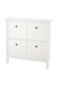 Hopdiye Ikea Hemnes Ayakkabı Dolabı Beyaz, 107x22x101 Cm