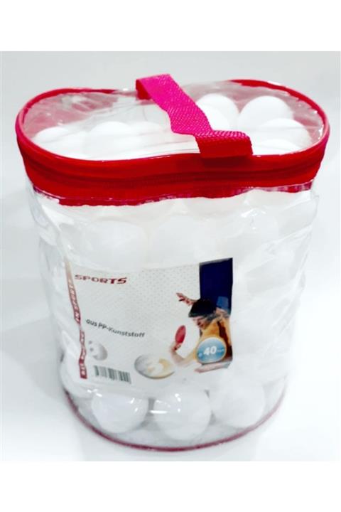 mabber 100'lü Masa Tenis Topu Beyaz Akrilik Çantalı