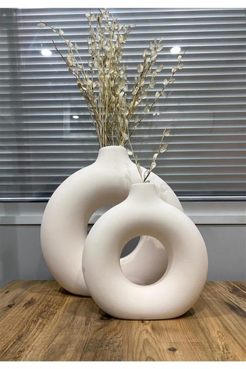 Mirsa Global Bohem Seramik Vazo Ikili Set Büyük & Küçük