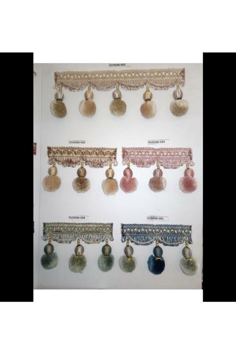 Sude Saçak_perde Saçağı_ponpon Saçak