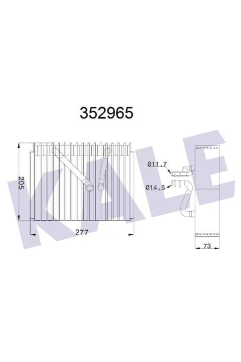 KALE RADYATÖR Klima Evaporatör Vectra B 1.6 1.8 2.0 2.2 2.5 2.0/2.2d Kale 352965 Oem 1618178