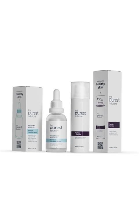 The Purest Solutions Yoğun Nemlendirme Kırışıklık Önlemeye ve Onarmaya Yardımcı Bakım Seti 30 ml + 30 ml