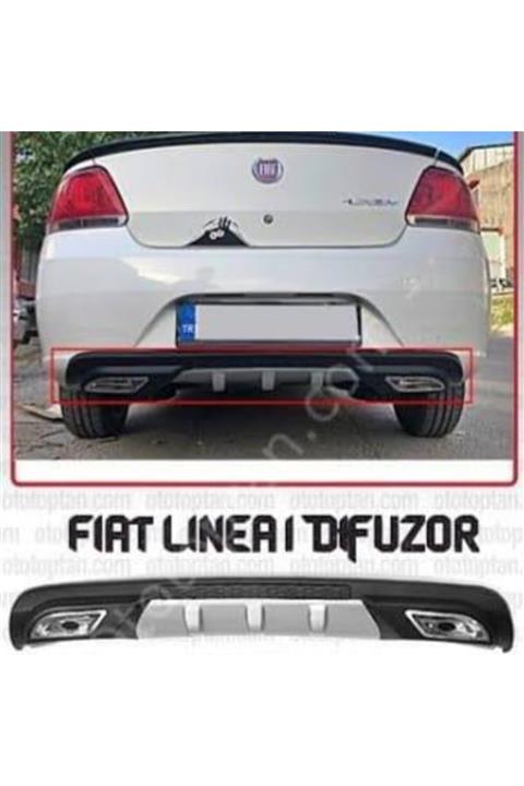 10oto Fiat Linea Difüzör Plastik 2 Çıkış Egzoz Görünümlü