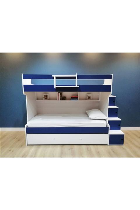 MEDEFE HOME Lacivert 3 Lü Yavrulu Ranza (90*190)