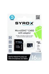 Syrox 16 Gb Microsdhc Class 10 Uhs-ı Hafıza Kartı + Adaptör