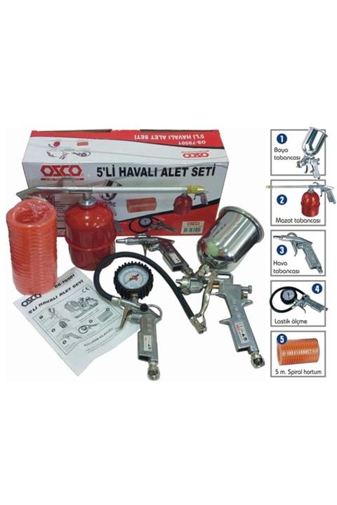 Osco Ozco Fs-5000c Havalı Alet Seti 5 Parça