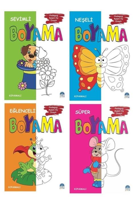 Martı Yayınları Martı Süper Boyama Kitabı Seti 4 Kitap A5 Boy