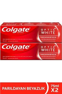 Colgate Optik Beyaz Parıldayan Beyazlık Beyazlatıcı Diş Macunu 75 ml x 2 Adet