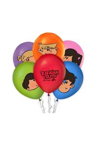 Sunman Lrt9592 Balonevi, Rafadan Tayfa, 12'' Baskılı Pastel Balon 100'lü Paket