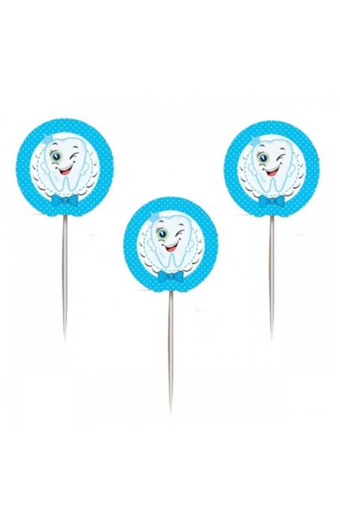 Lema Store 20 Adet Ilk Dişim Kürdanı Muffin Pasta Diş Buğdayı Süsü