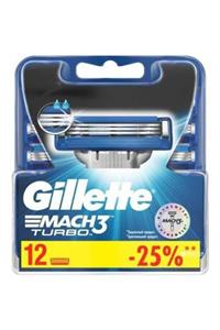 Gillette Mach 3 Turbo 12'li Yedek Tıraş Bıçağı