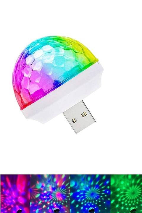 Taled Araç Içi Sese Duyarlı Mini Disko Topu Led Usb'li -telefon Uyumlu