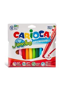 CARIOCA Jumbo Süper Yıkanabilir Kalın Keçeli Boya 12 Renk