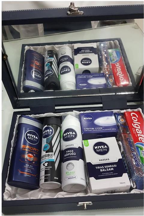 Nivea Erkek Traş Seti - Damat Çeyiz Nişan Bohça Özel Ayna Kutulu