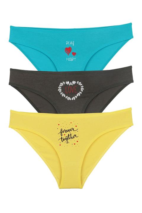 Alaturka Sensu Kadın Baskılı Slip Külot 3 Lü Paket Set