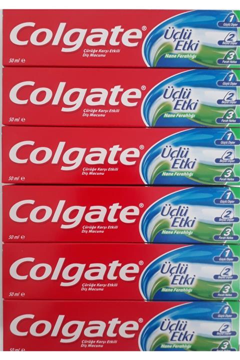 Colgate Üçlü Etkili Diş Macunu 50ml 6lı Paket