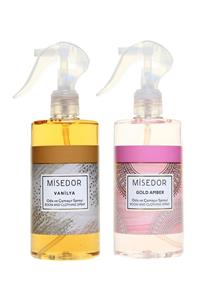 Misedor Gold Amber Ve Vanilya Oda Ve Çamaşır Spreyi 330 Ml 2 Li Set