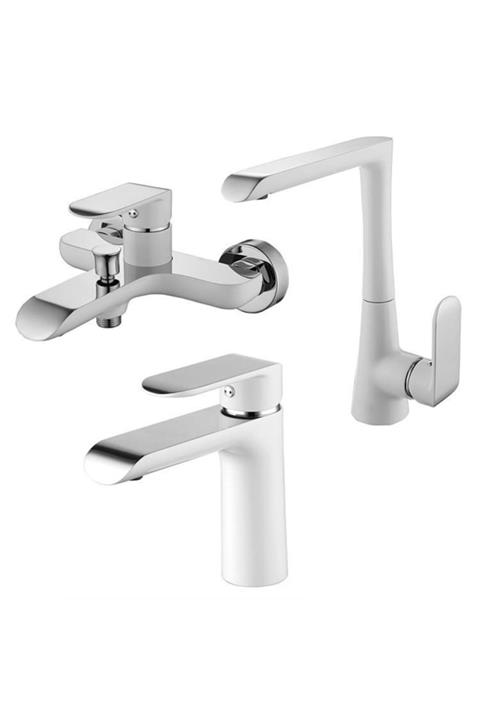 Bien Due 3lü Batarya Seti Beyaz - Krom