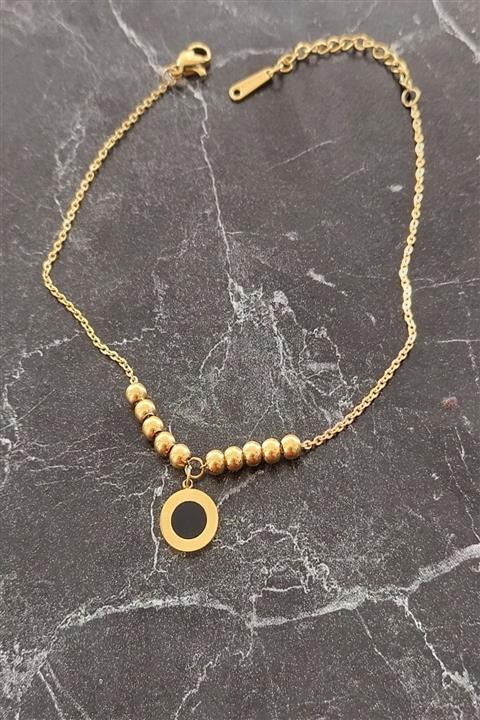 DEMOKAN Kadın Gold Kararmaz Çelik Halhal