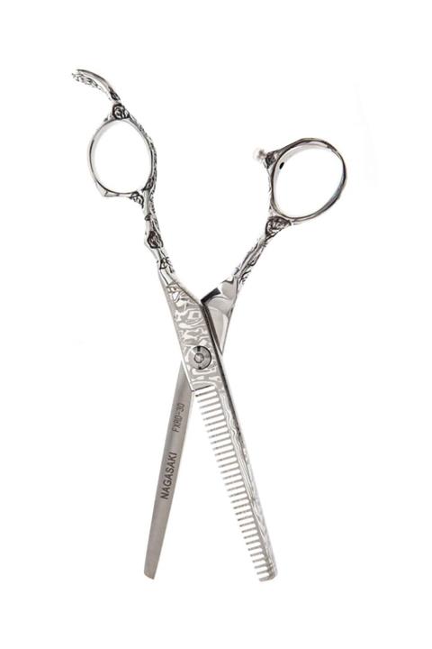 İnter Efile Makası Ara Makas Damaskus 6.5 Inch Nagasaki Kuaför Makası 9945