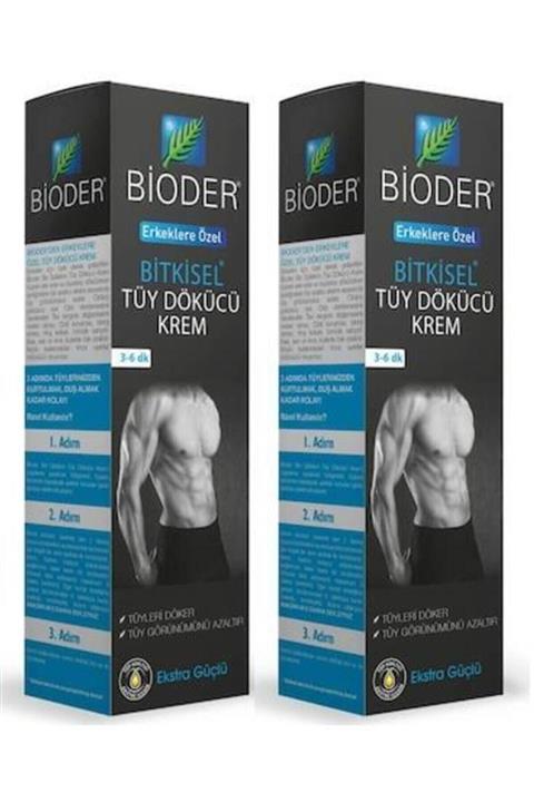 Bioder Erkeklere Özel Bitkisel Formül Tüy Dökücü Krem 100 ml X 2 Adet