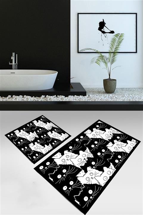 COMOTEX Banyo Paspası ,süngerli Banyo Paspası,klozet Takımı, Yıkanabilir Halı, Kaymaz Taban Halı, Halı