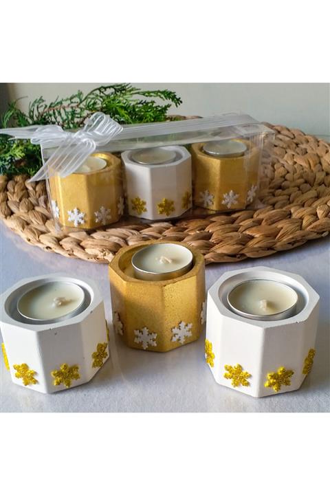 Atolye Doruk Yeni Yıl Hediyesi Mumluk Seti