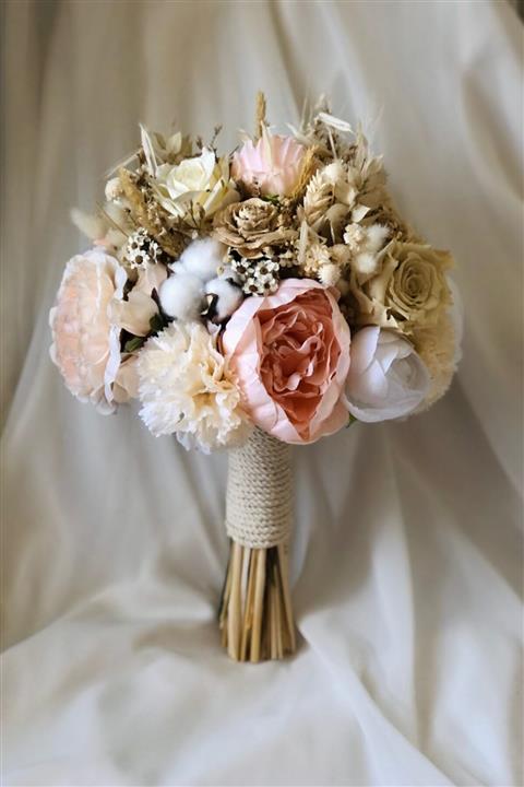 Beyaz Buket Tasarım Gelin Çiçeği