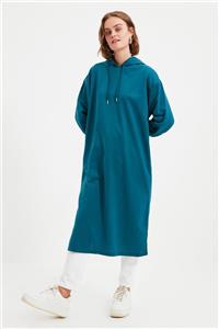 Trendyol Modest Petrol Örme Sweatshirt TCTAW22TW0076