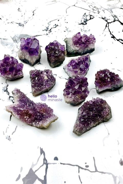 Hello Minaste Küçük Ametist Taşı - Ham Doğal Taş