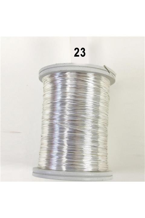 Hobizubi Açık Gümüş Filografi Teli 30 No - 50 Gram- 23