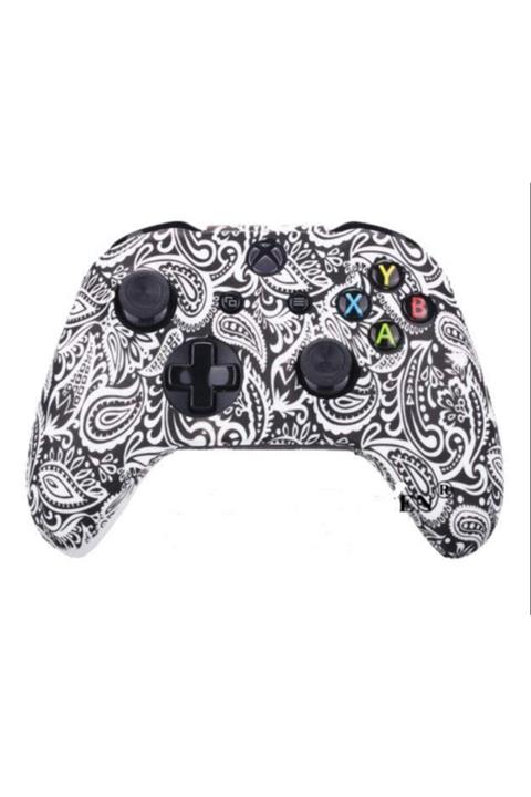 Konsol İstasyonu Siyah Beyaz Desenli Xbox One Kol Kılıfı Silikon Kol Koruyucu