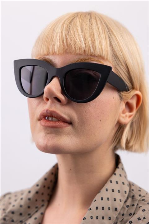 Bilge Karga Kadın Siyah Nia Matt Black Güneş Gözlüğü