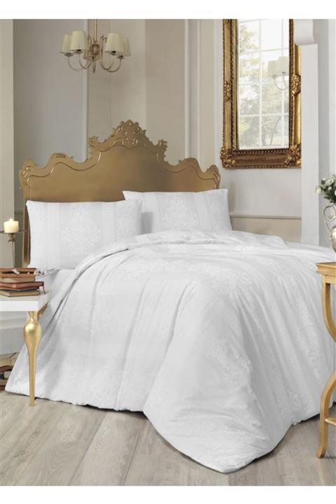 Altınbaşak Ranforce Çift Kişilik Nevresim Takımı Nobby Beyaz