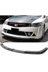 ElitTuning Honda Civic Fd6 Rr Ön Lip Ön Ek 2006-2011 Mugen St Parlak Siyah