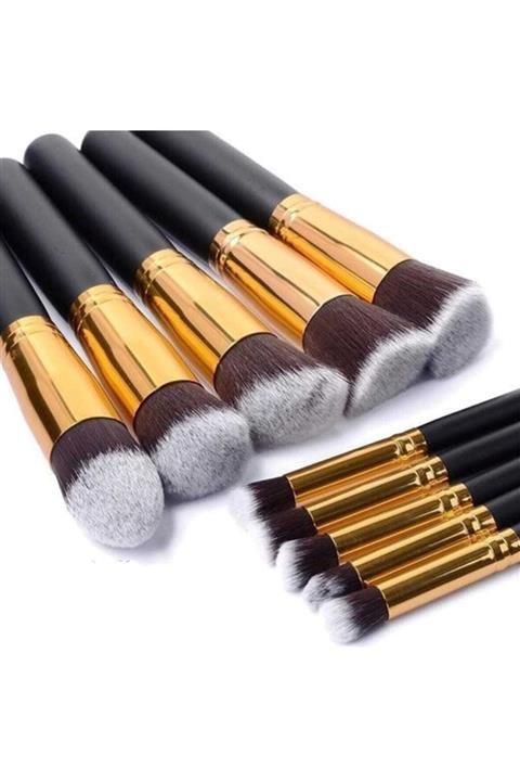 Kingshark 10 'lu Makyaj Fırça Seti 3 Renk