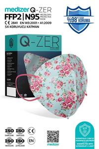 Medizer Qzer Madame Spring Desenli N95 Maske 10 Adet