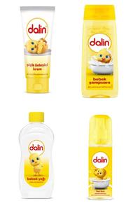 Dalin Pişik Önleyici Kremi 100 ml + Şampuan 200 ml +  Kolonya 150 ml + Bebek Yagı 300 ml