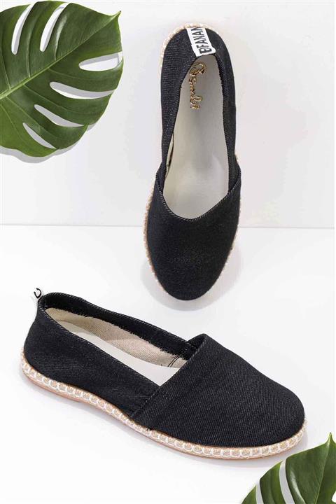 Bambi Siyah Kadın Espadril K01530111118