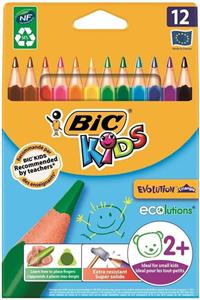 Bic Kuru Boya Kids Evolution Triangle Üçgen Jumbo Boya Kalemi 12 Renk