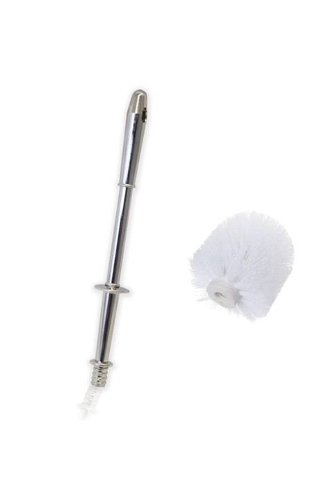 RC HOME Yedek Klozet Fırça Sapı Ve Fırça Ucu Beyaz ( Üniversal Tuvalet Fırçası)
