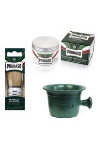 Proraso Tıraş Fırçası + Tıraş Öncesi Kremi + Tıraş Kasesi Seti