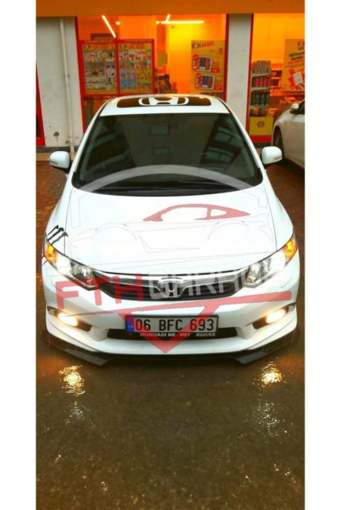 FTH GARAGE Honda Civic Fb7 Esnek Kanatlı Ön Lip 3 Parça
