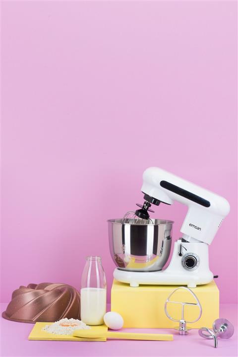 Emsan Bella Gusto Mini White Stand Mikser 800w Mutfak Şefi