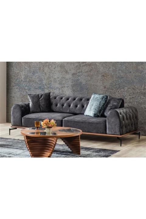 Vivense Jazz Üçlü Kapitoneli Koltuk